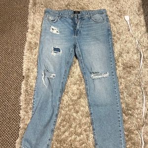 Mens Forever 21 distressed Jeans Size 33